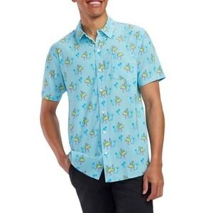 Tipsy Elves‎ Tacosaurus Mens Hawaiian Short Sleeve Button Up Shirt